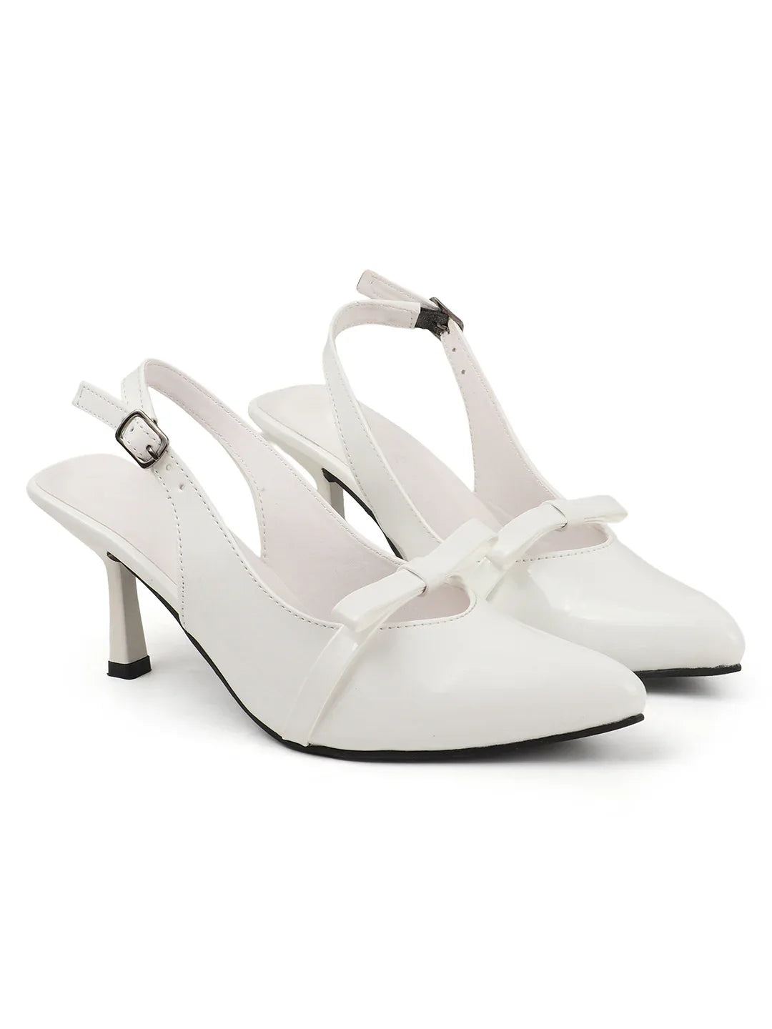 Classic Slingback Heels with Bow Detail