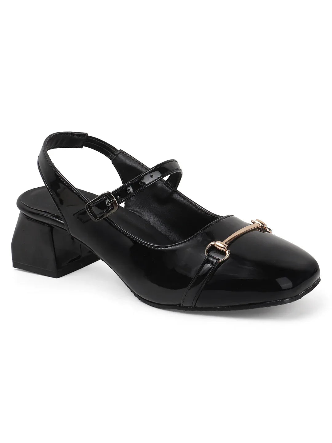 Minimal Dual Strap Mid Heel Shoes