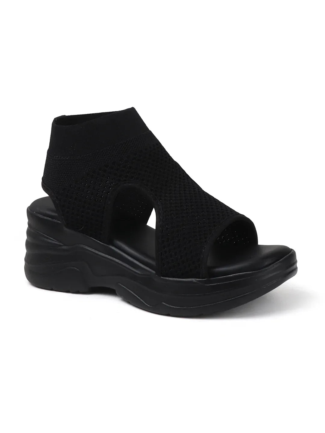 Sock-Style Breathable Platform Sandals