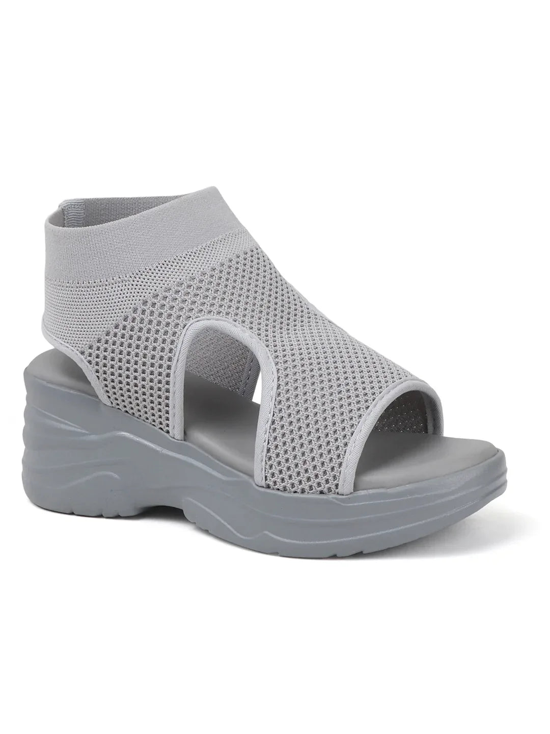 Sock-Style Breathable Platform Sandals