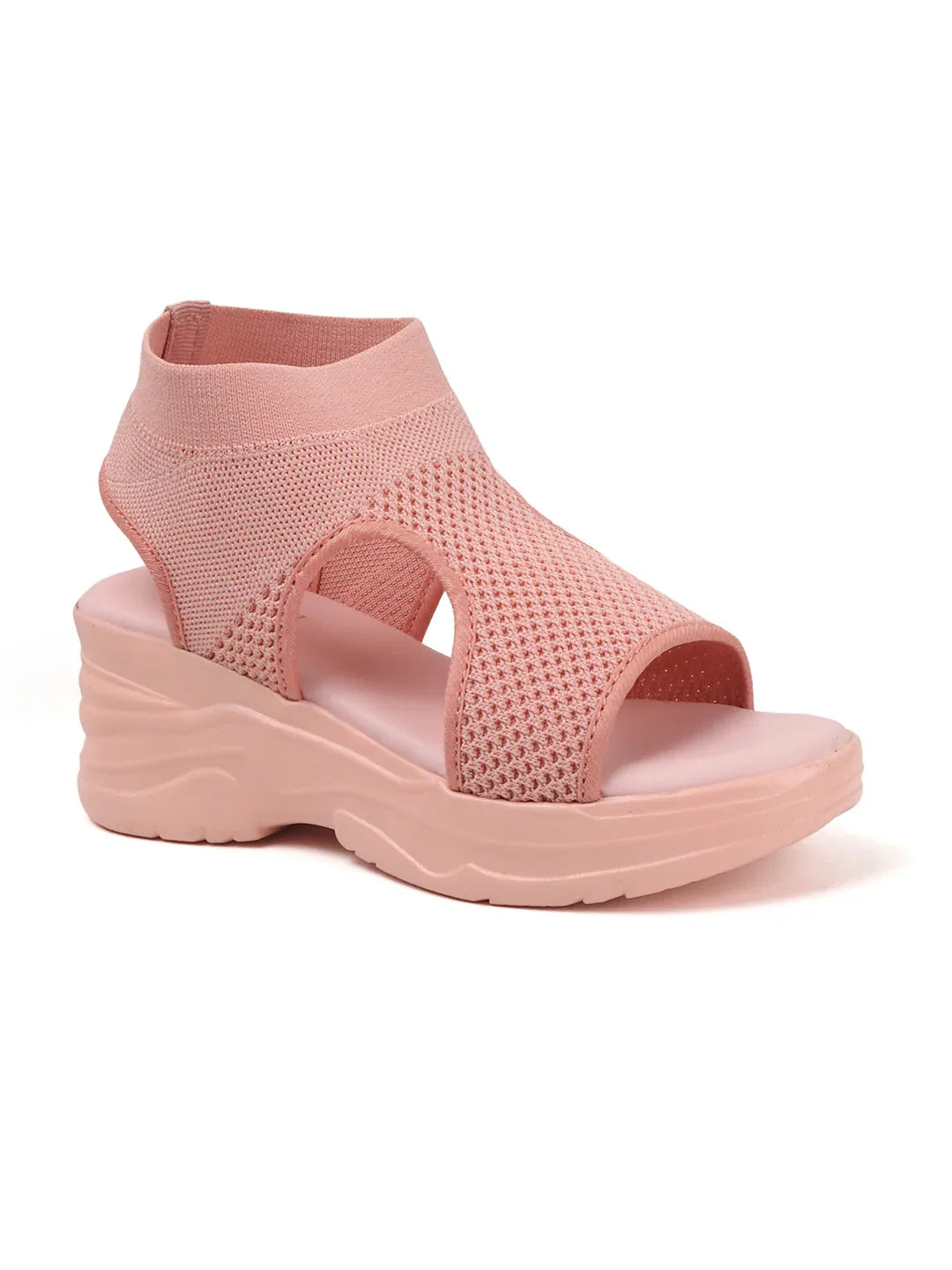 Sock-Style Breathable Platform Sandals