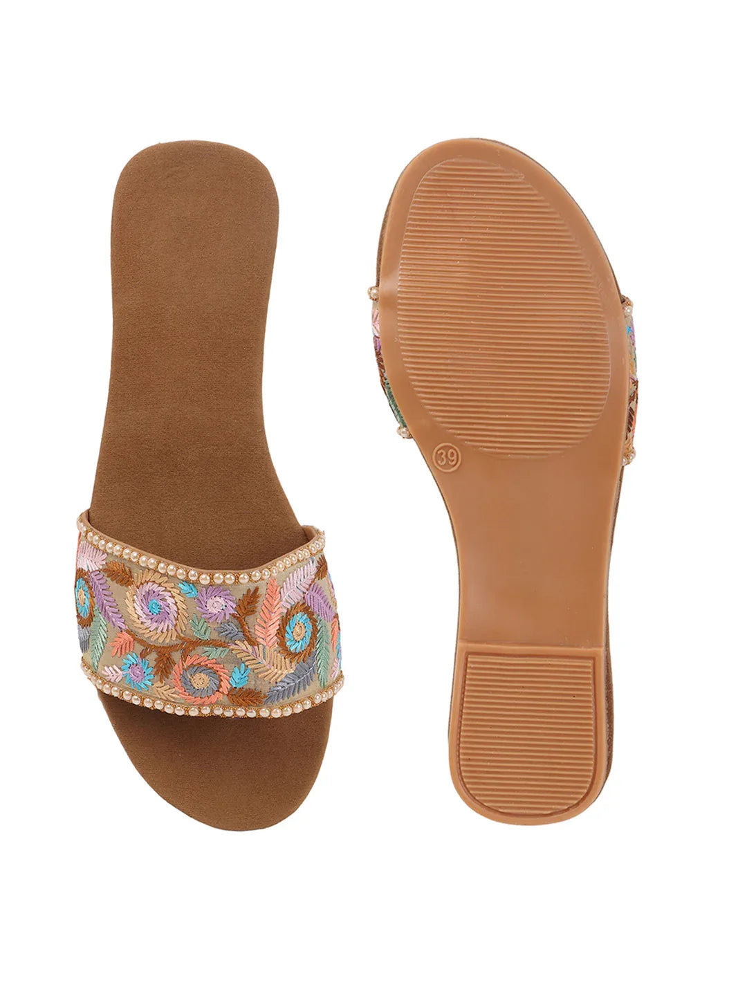 Heritage Embroidery Toe-Ring Flats