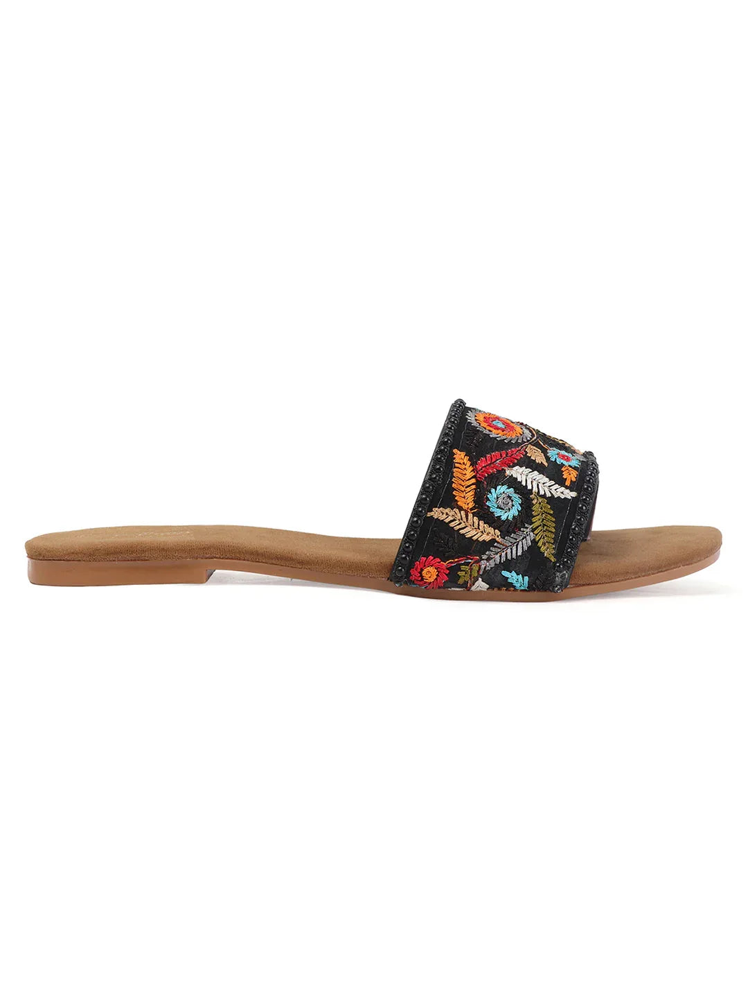 Heritage Embroidery Toe-Ring Flats