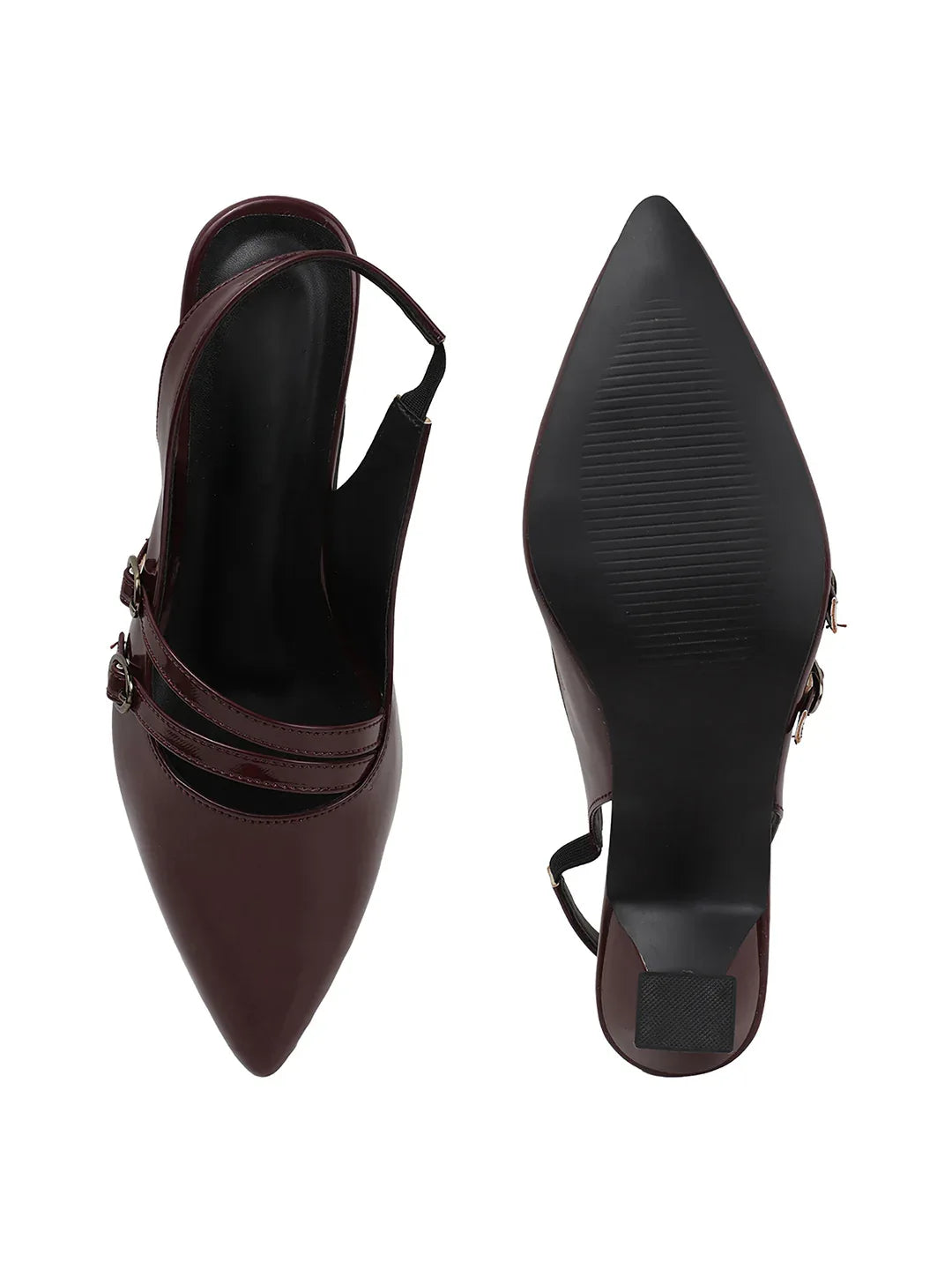 Classic Pointed Toe Strap Slingbacks