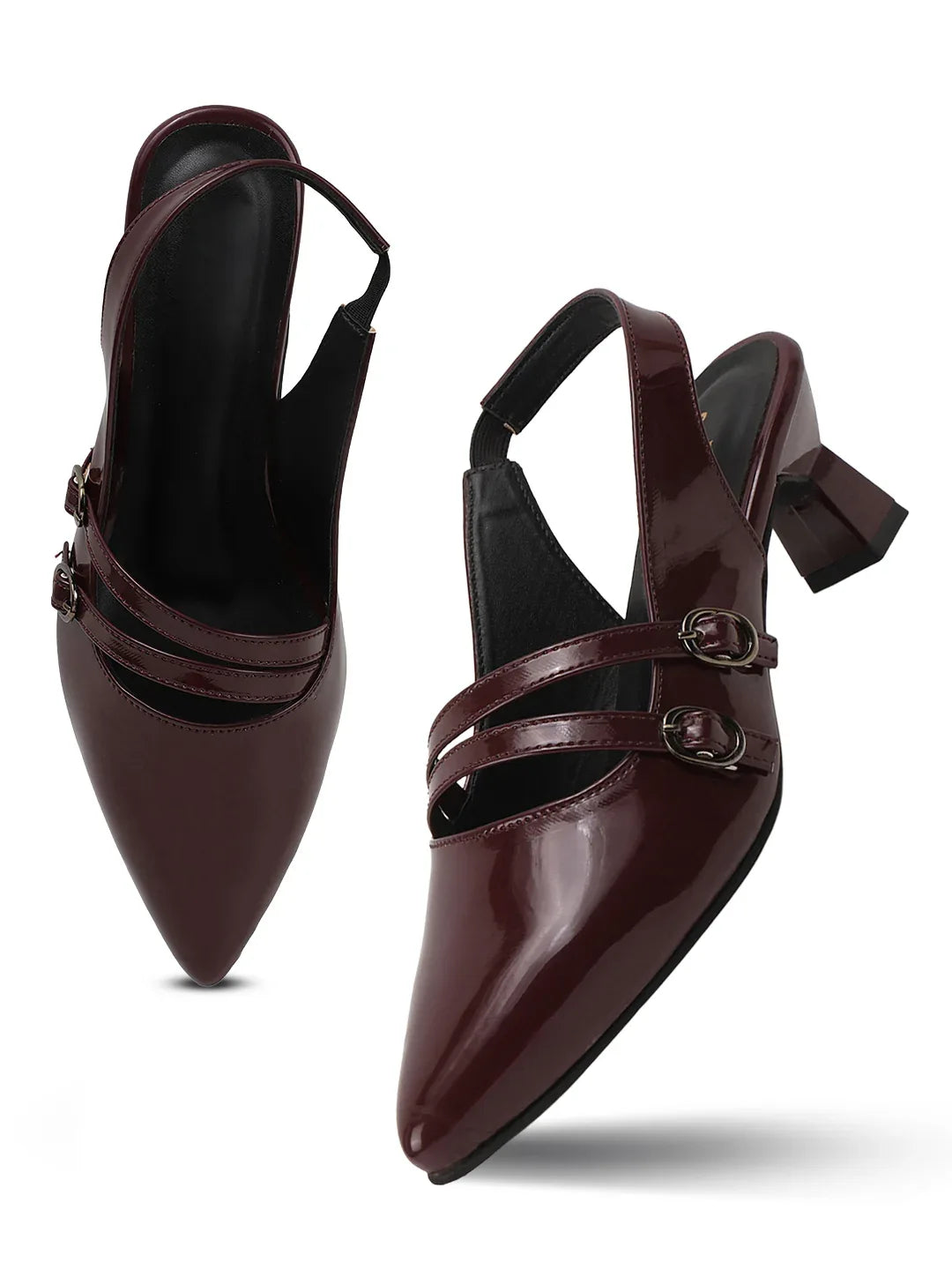 Classic Pointed Toe Strap Slingbacks