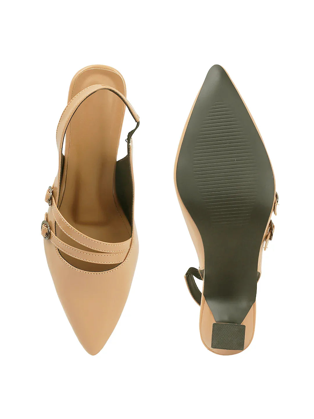 Classic Pointed Toe Strap Slingbacks