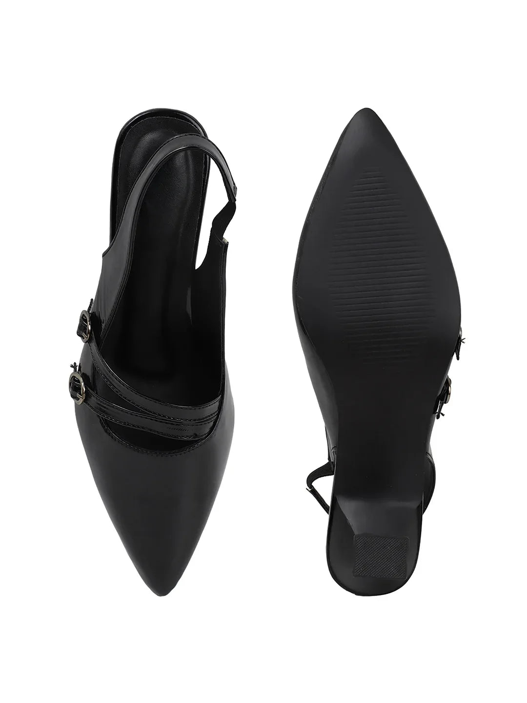 Classic Pointed Toe Strap Slingbacks