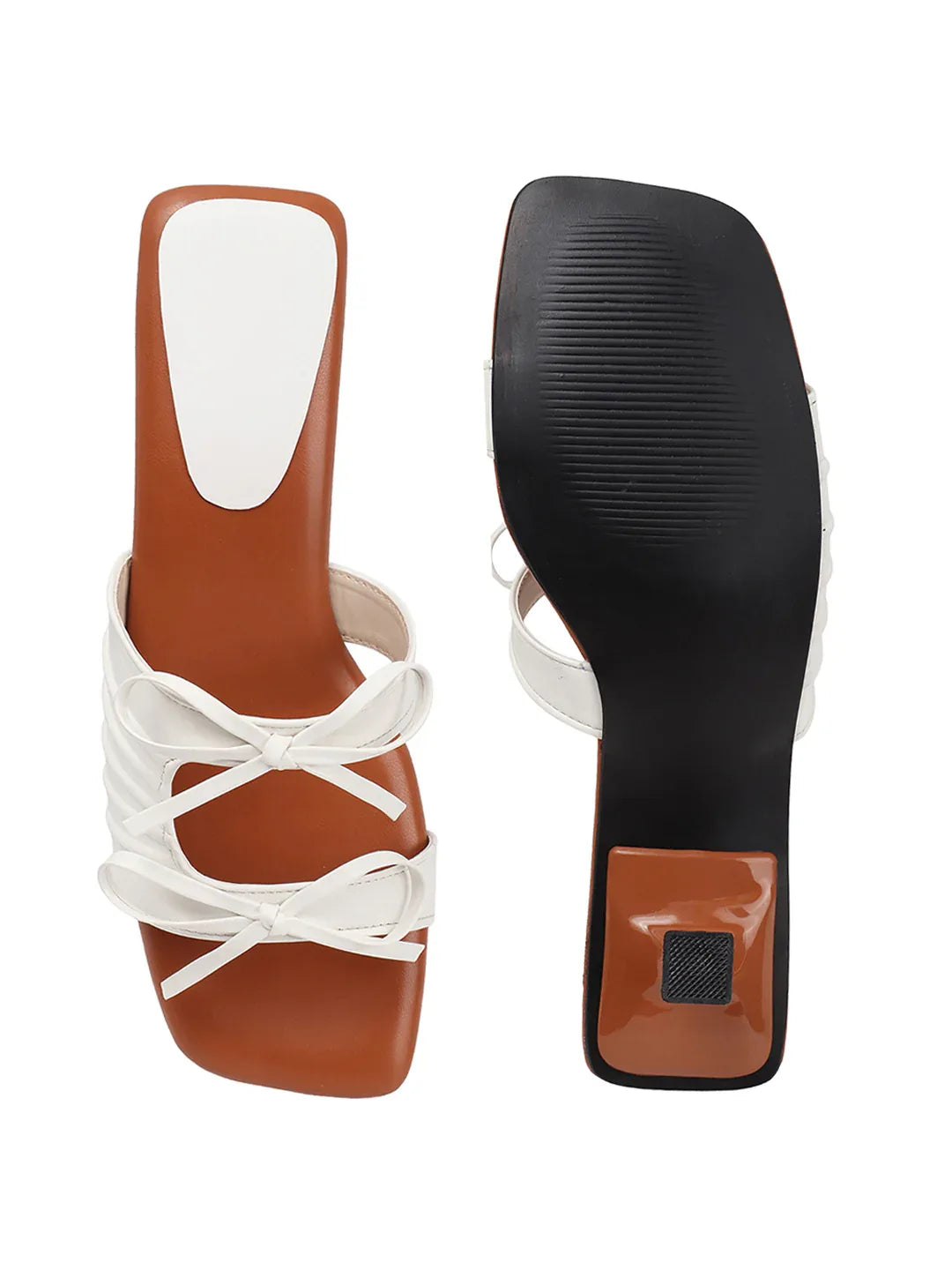 Minimal Tie-Up Strap Open-Toe Heels