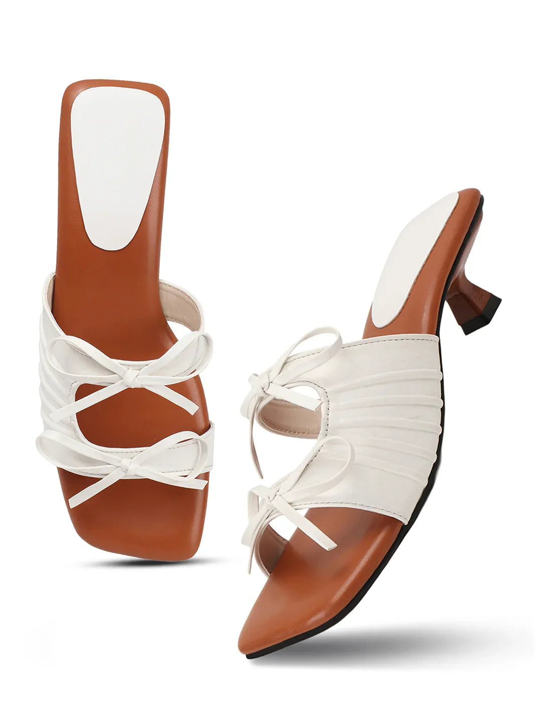 Minimal Tie-Up Strap Open-Toe Heels