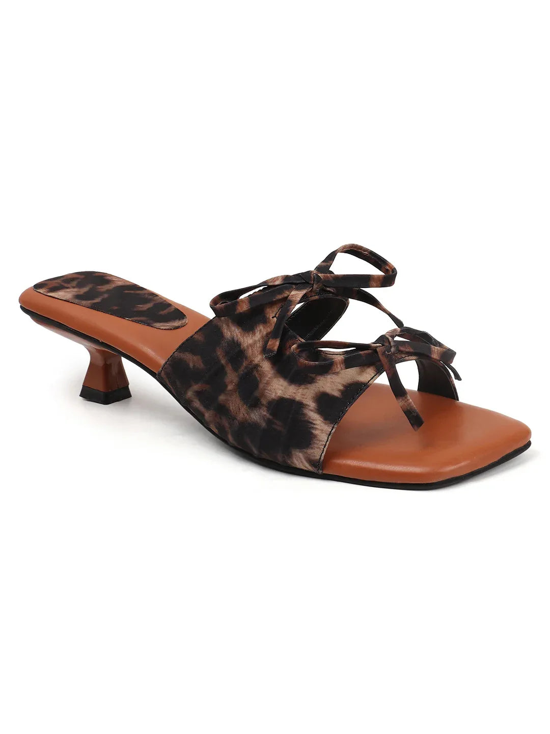Minimal Tie-Up Strap Open-Toe Heels