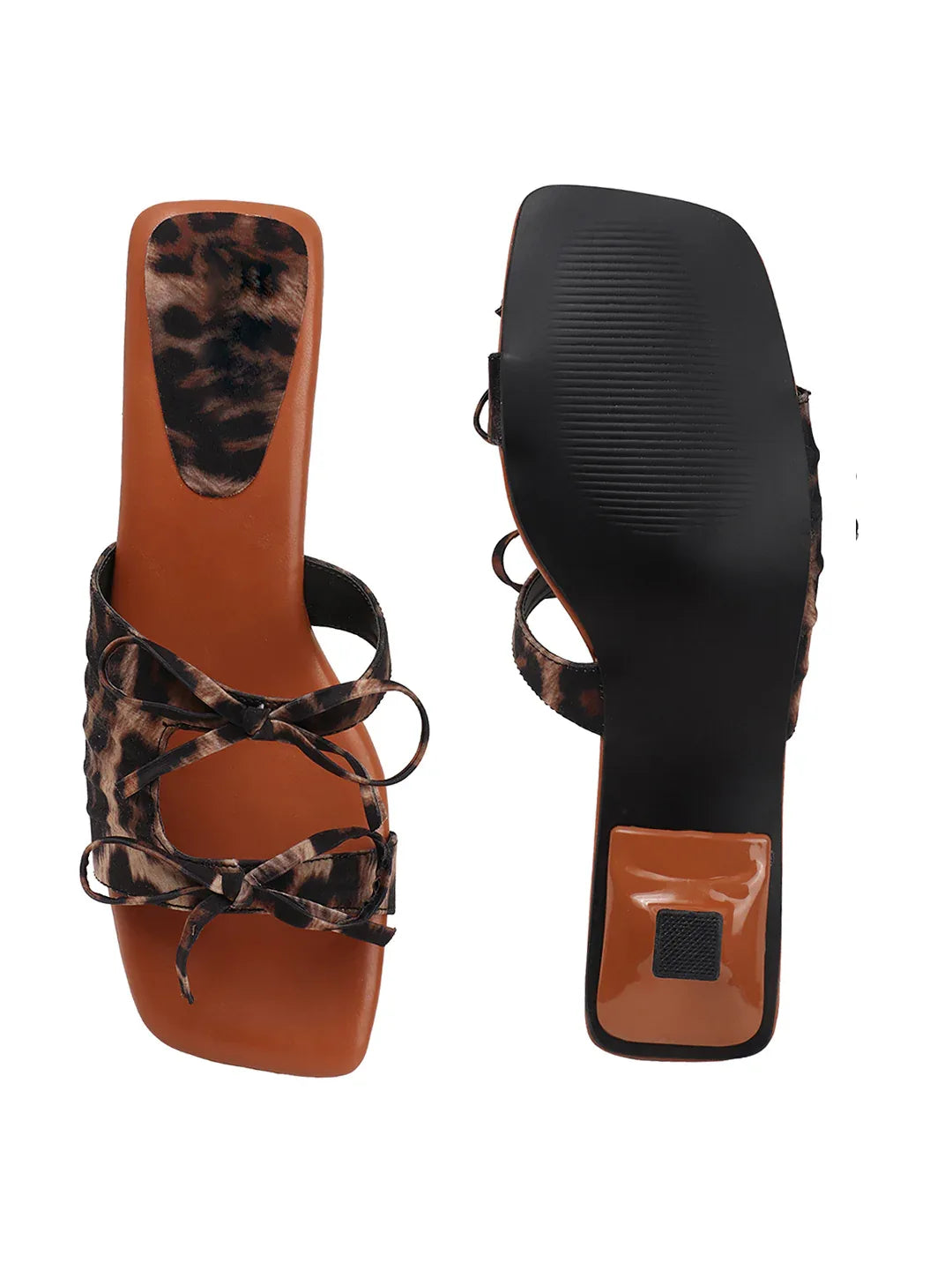 Minimal Tie-Up Strap Open-Toe Heels