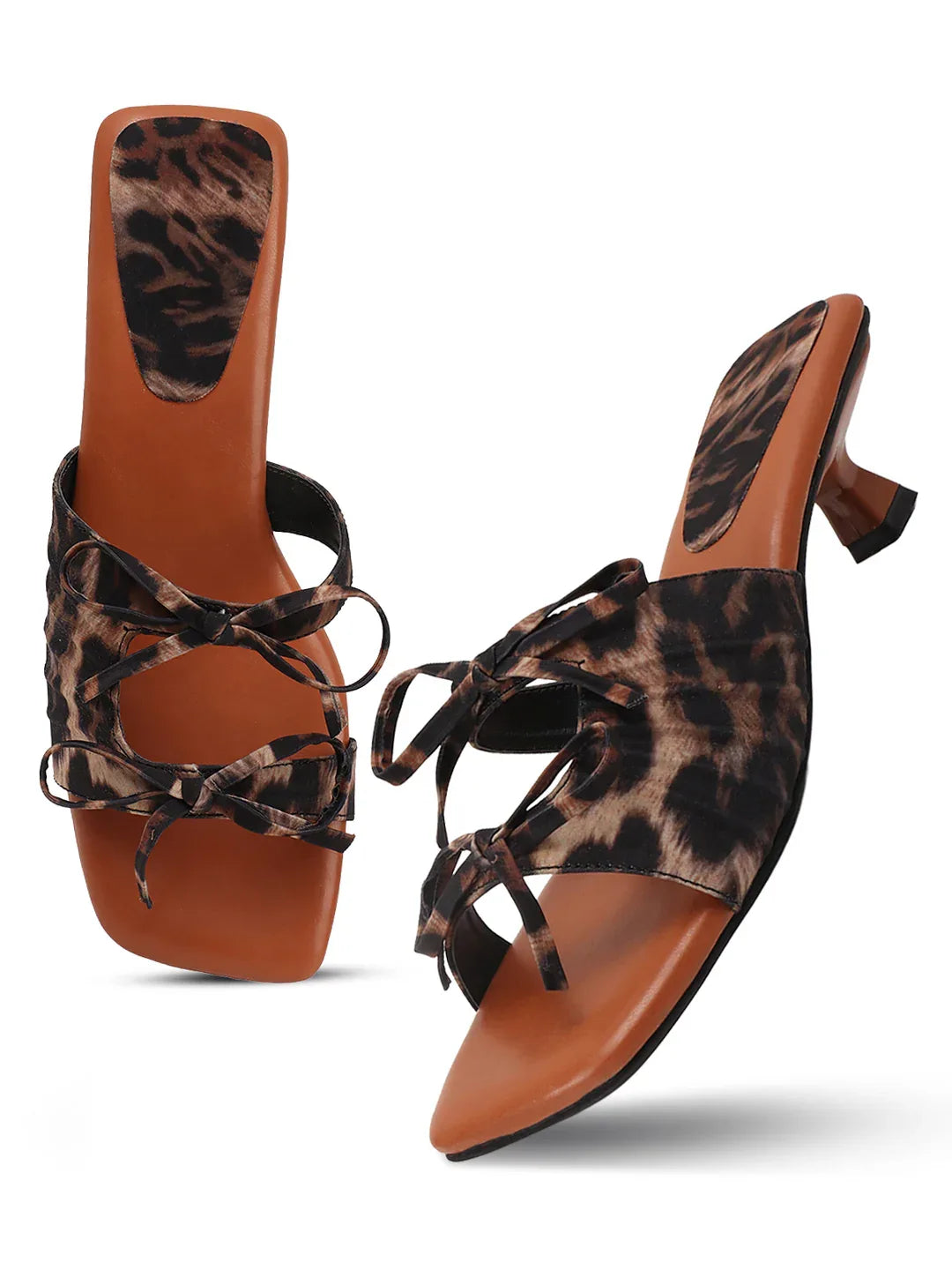 Minimal Tie-Up Strap Open-Toe Heels