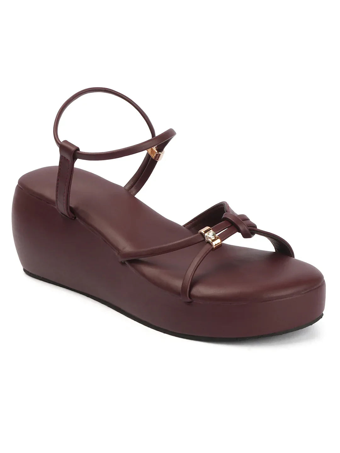 Stylish Wedges Heel Sandals with Strap Detail