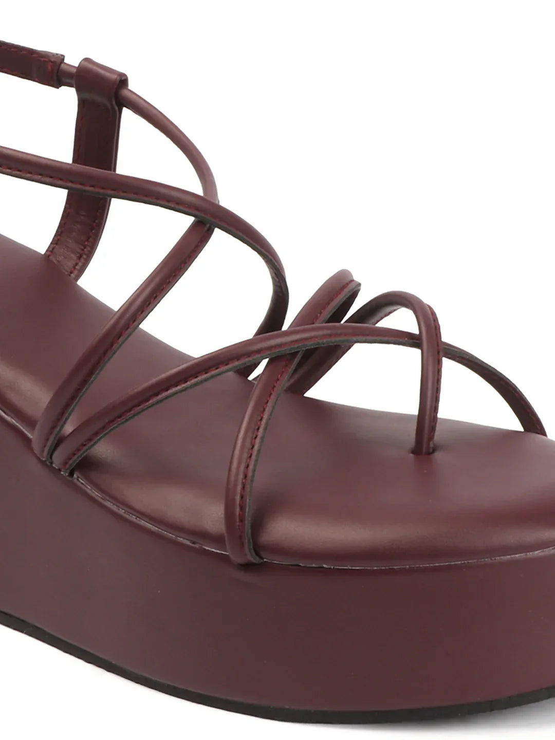 Trendy Open-Toe Strappy Wedges Heel Sandals