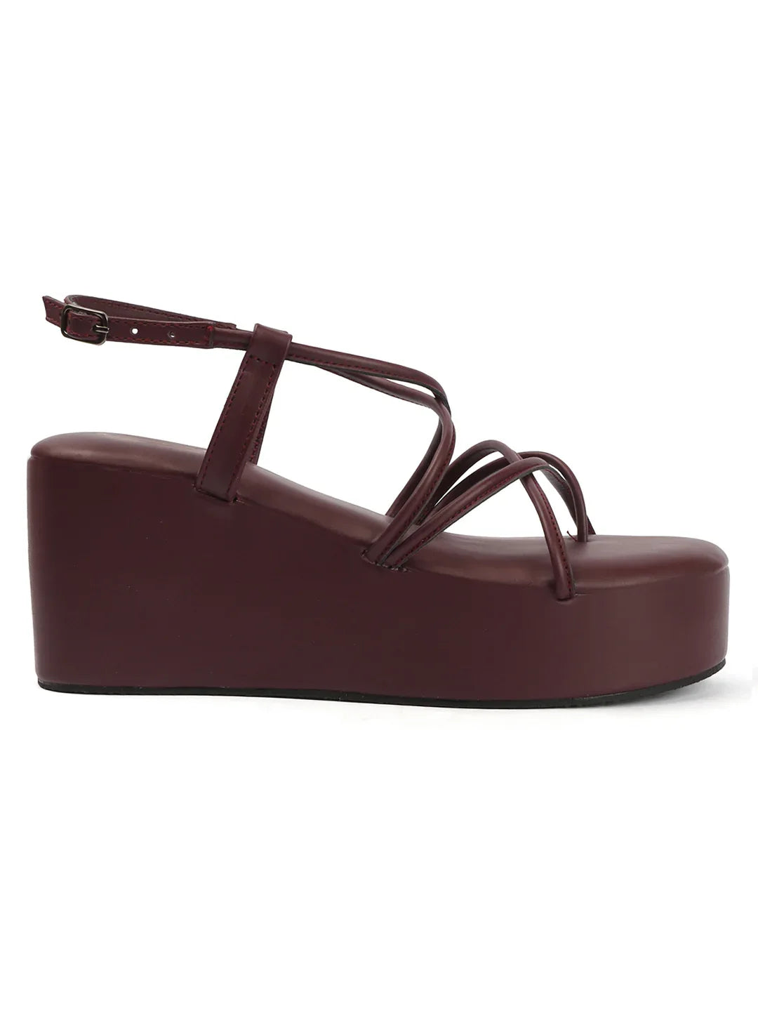 Trendy Open-Toe Strappy Wedges Heel Sandals