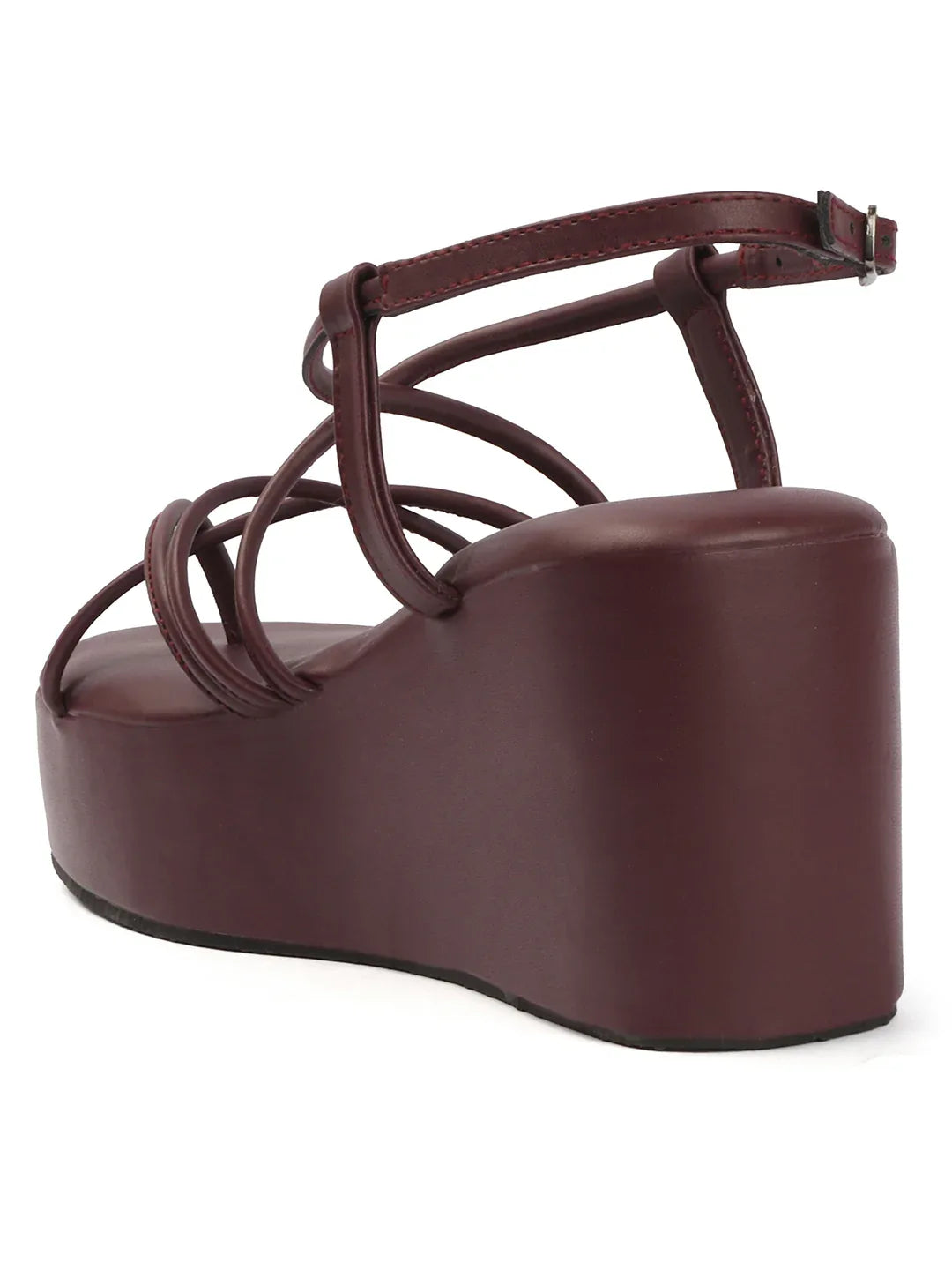 Trendy Open-Toe Strappy Wedges Heel Sandals