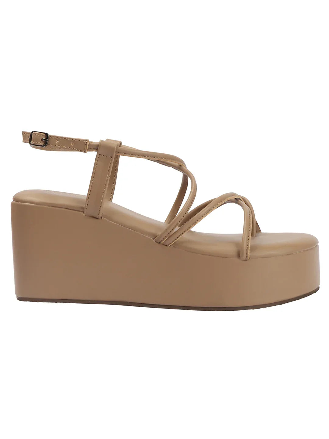 Trendy Open-Toe Strappy Wedges Heel Sandals