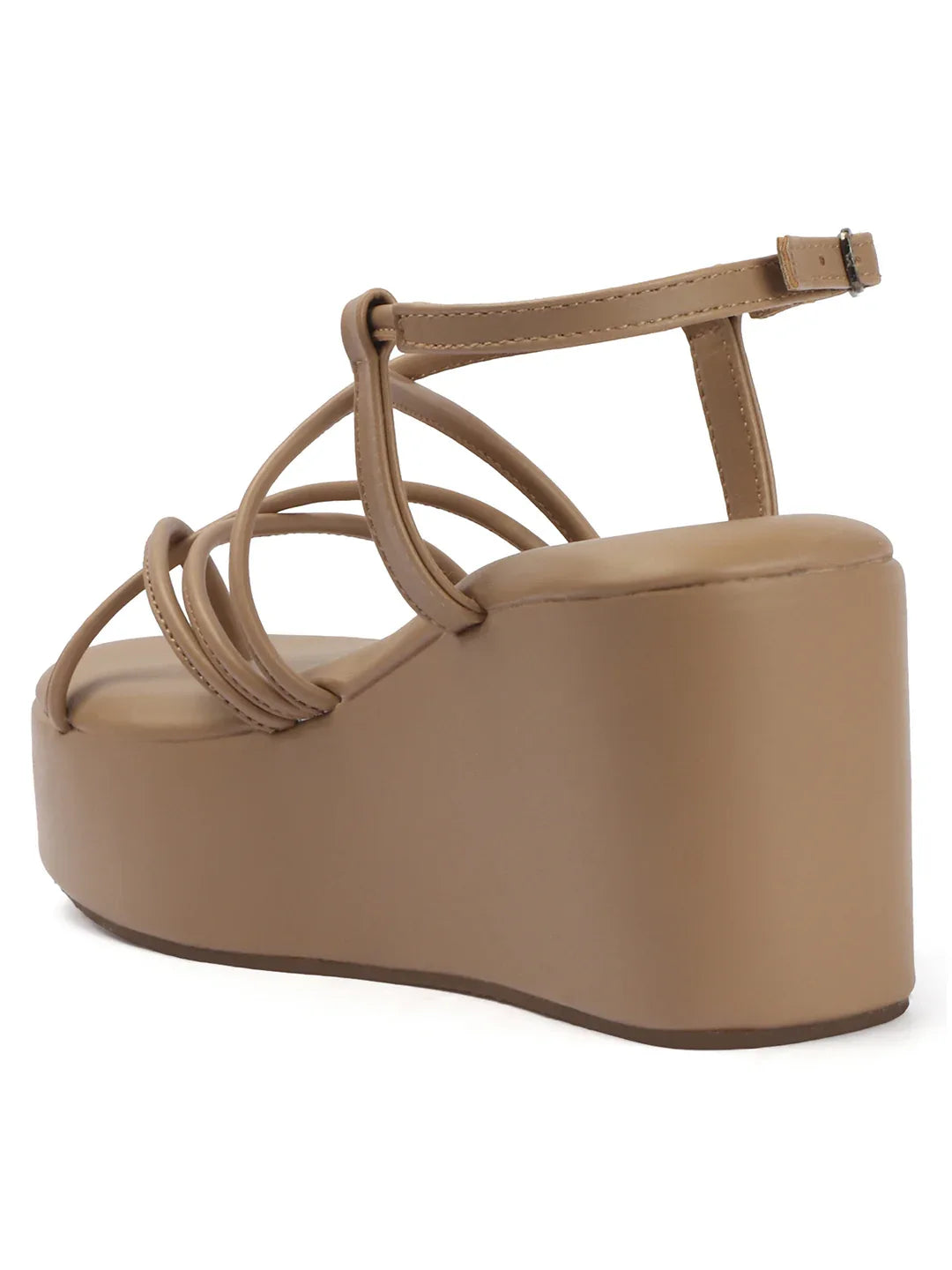 Trendy Open-Toe Strappy Wedges Heel Sandals