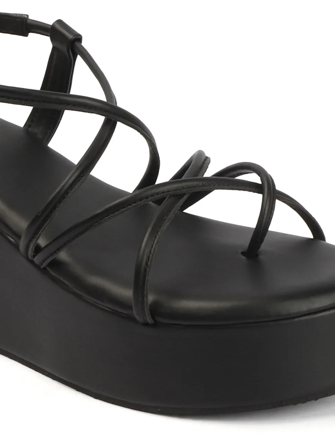 Trendy Open-Toe Strappy Wedges Heel Sandals