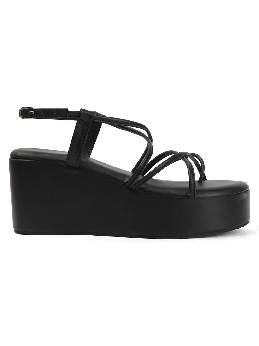 Trendy Open-Toe Strappy Wedges Heel Sandals