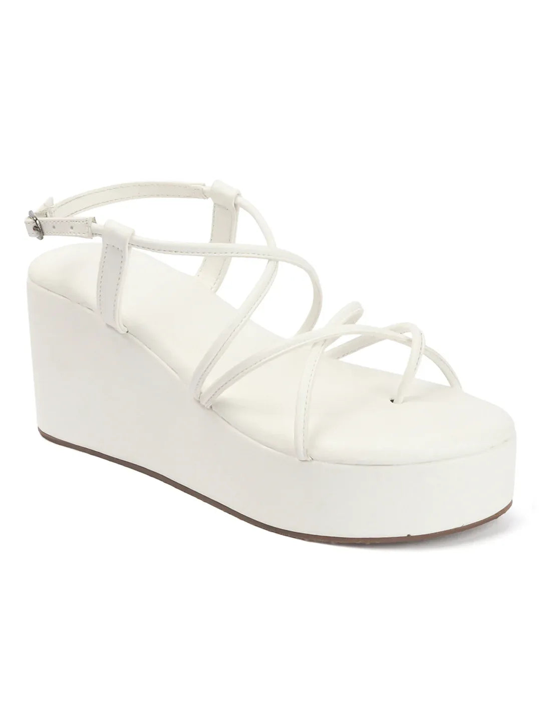 Trendy Open-Toe Strappy Wedges Heel Sandals