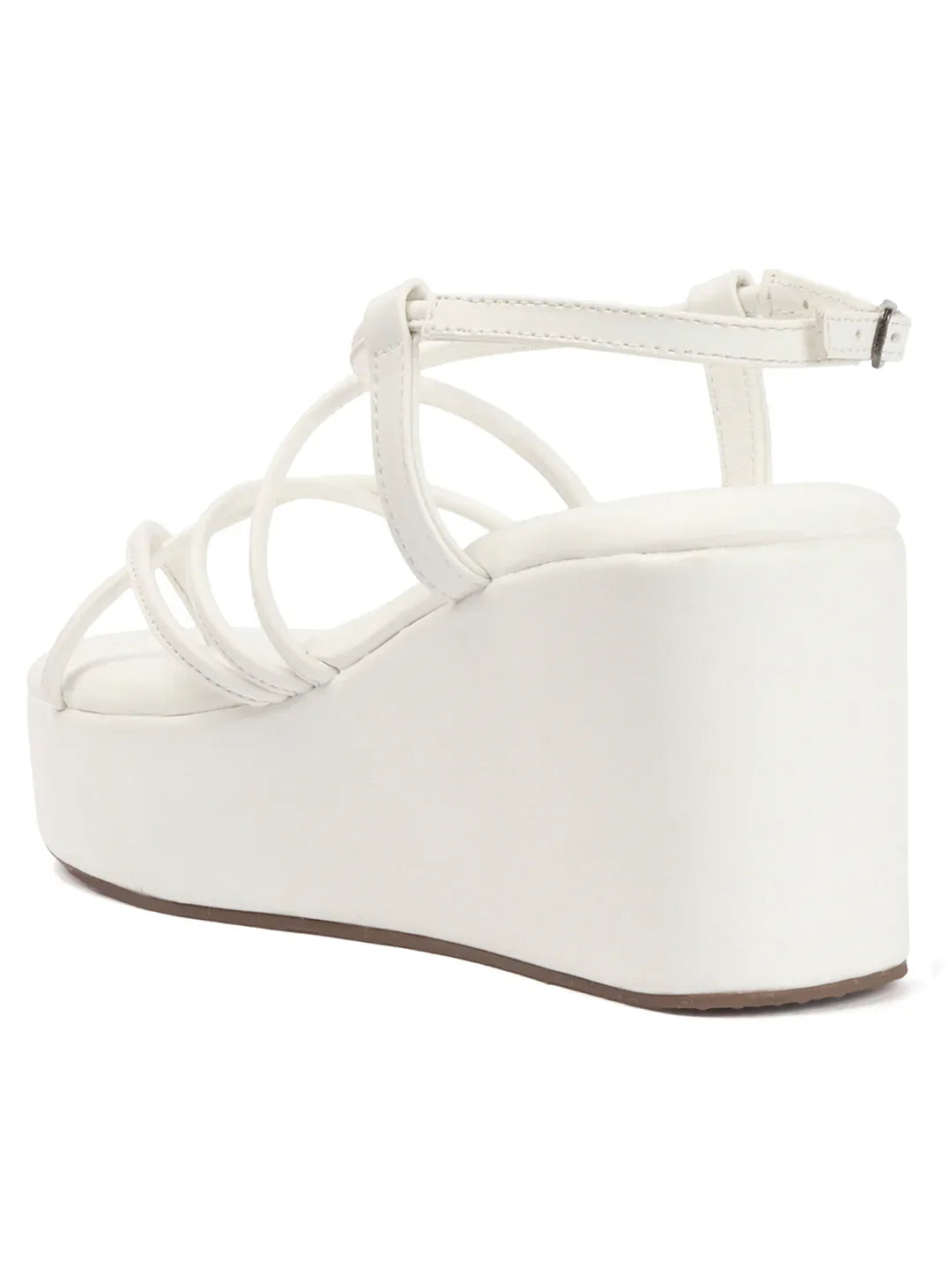 Trendy Open-Toe Strappy Wedges Heel Sandals