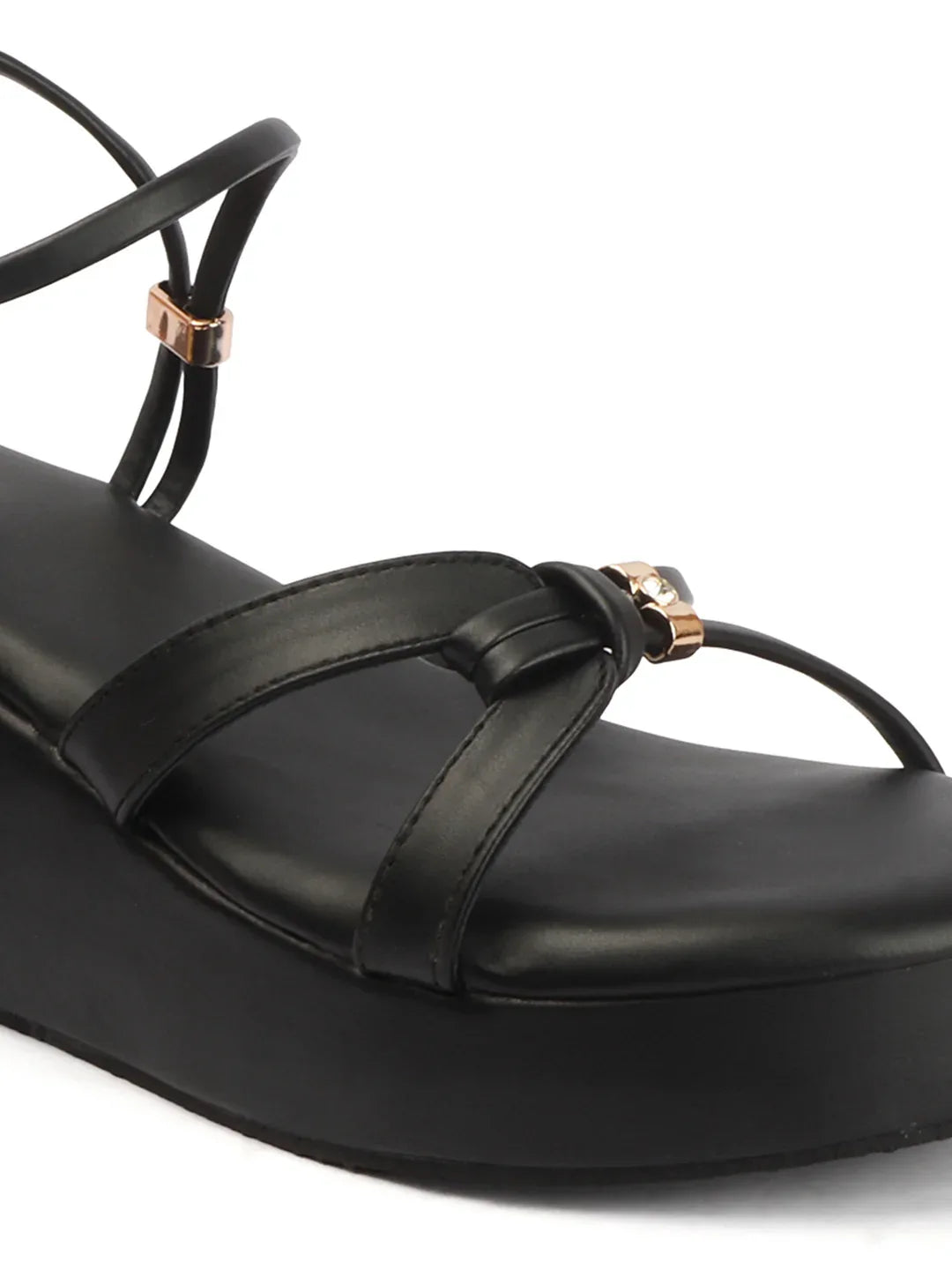 Stylish Wedges Heel Sandals with Strap Detail