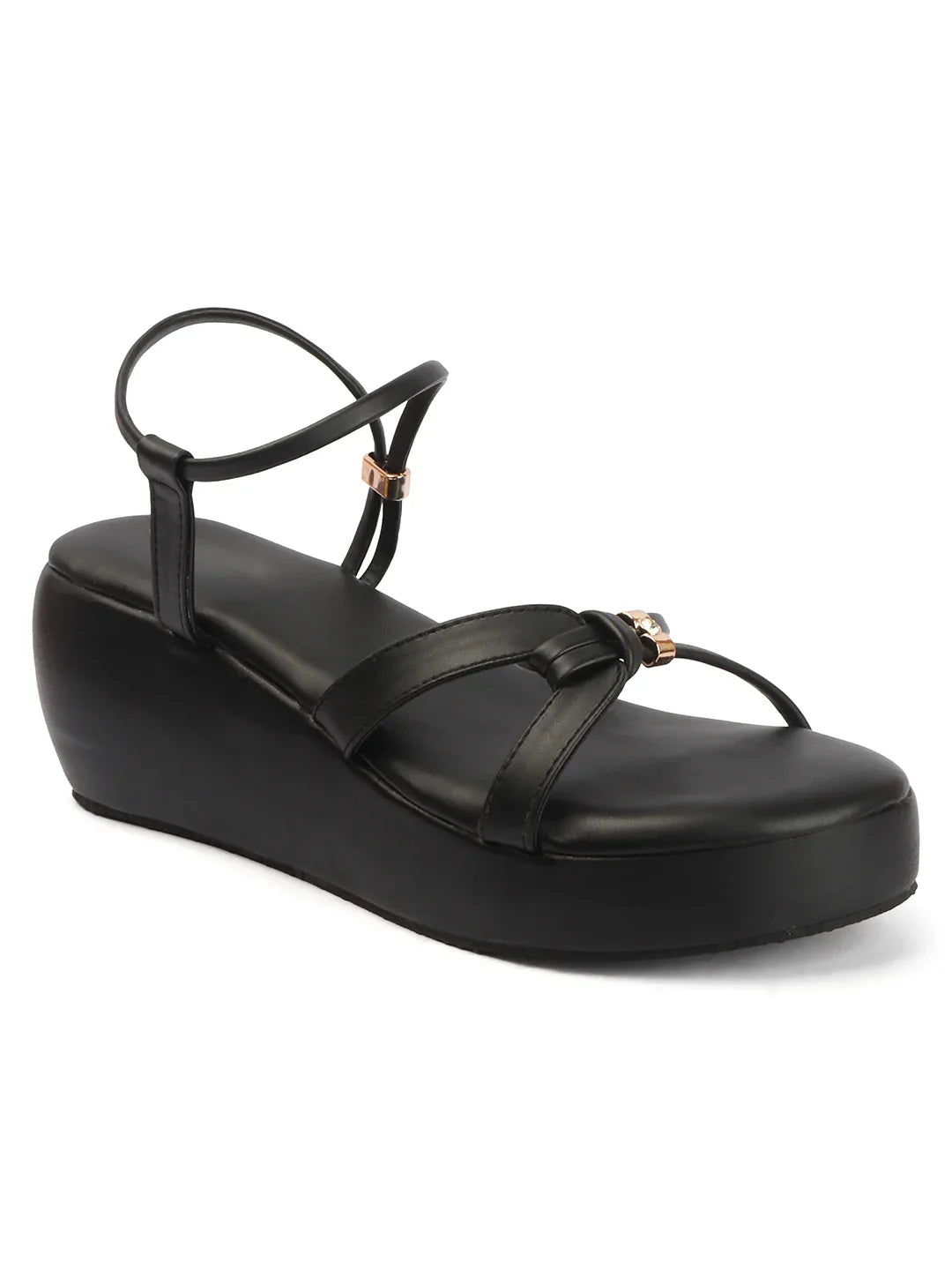 Stylish Wedges Heel Sandals with Strap Detail