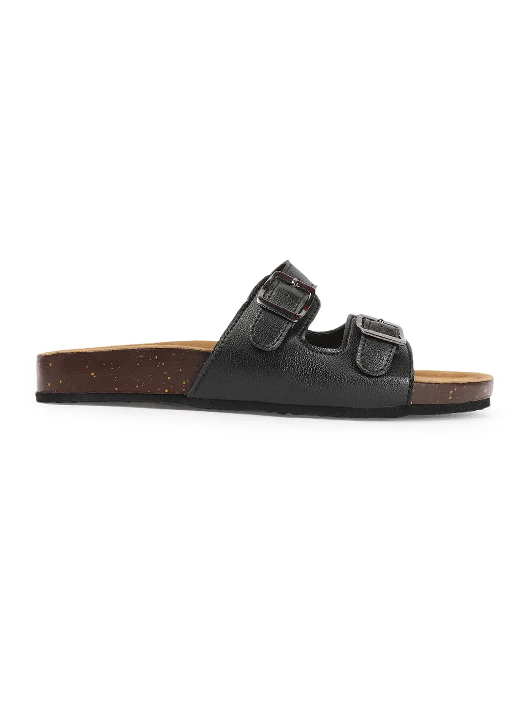 Double Buckle Comfort Slide Sandals