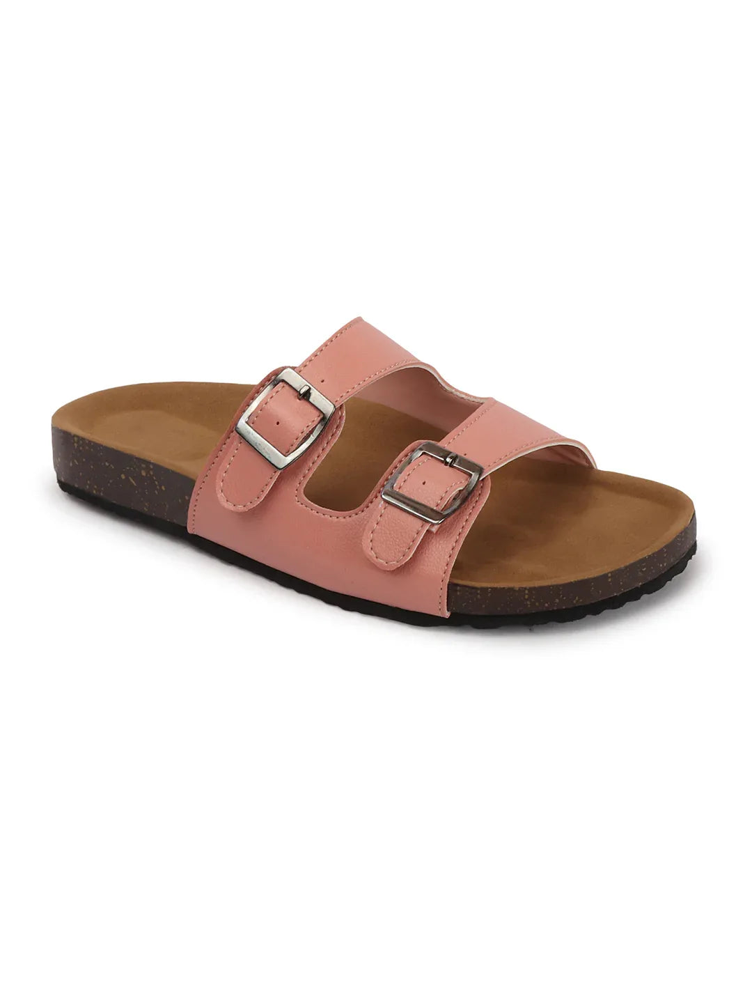 Double Buckle Comfort Slide Sandals