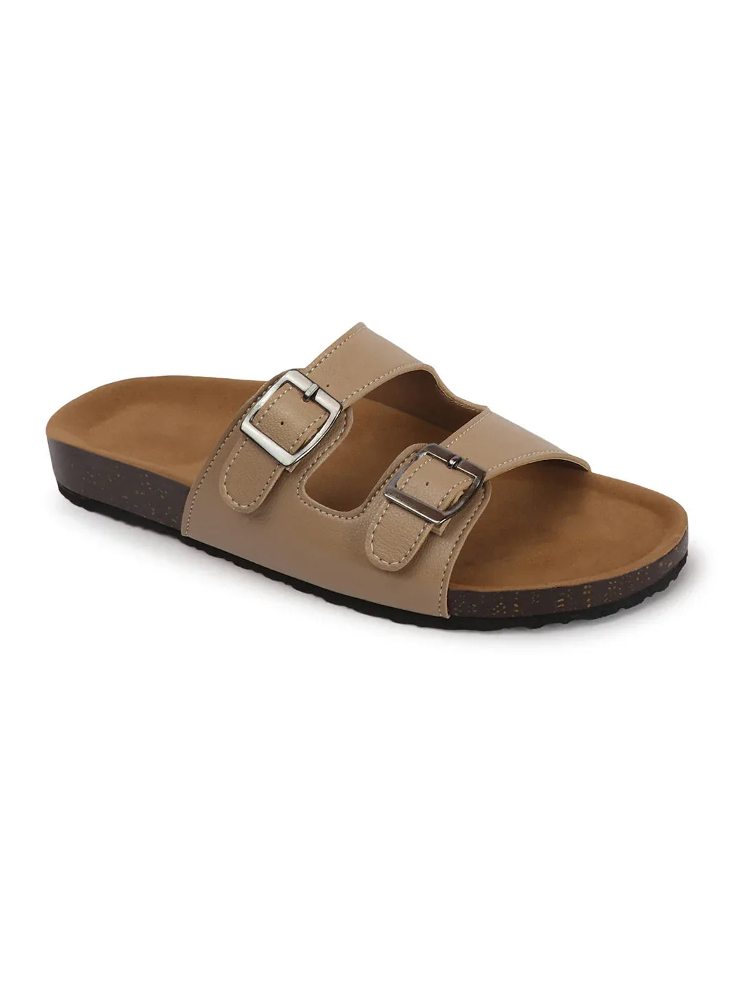 Double Buckle Comfort Slide Sandals