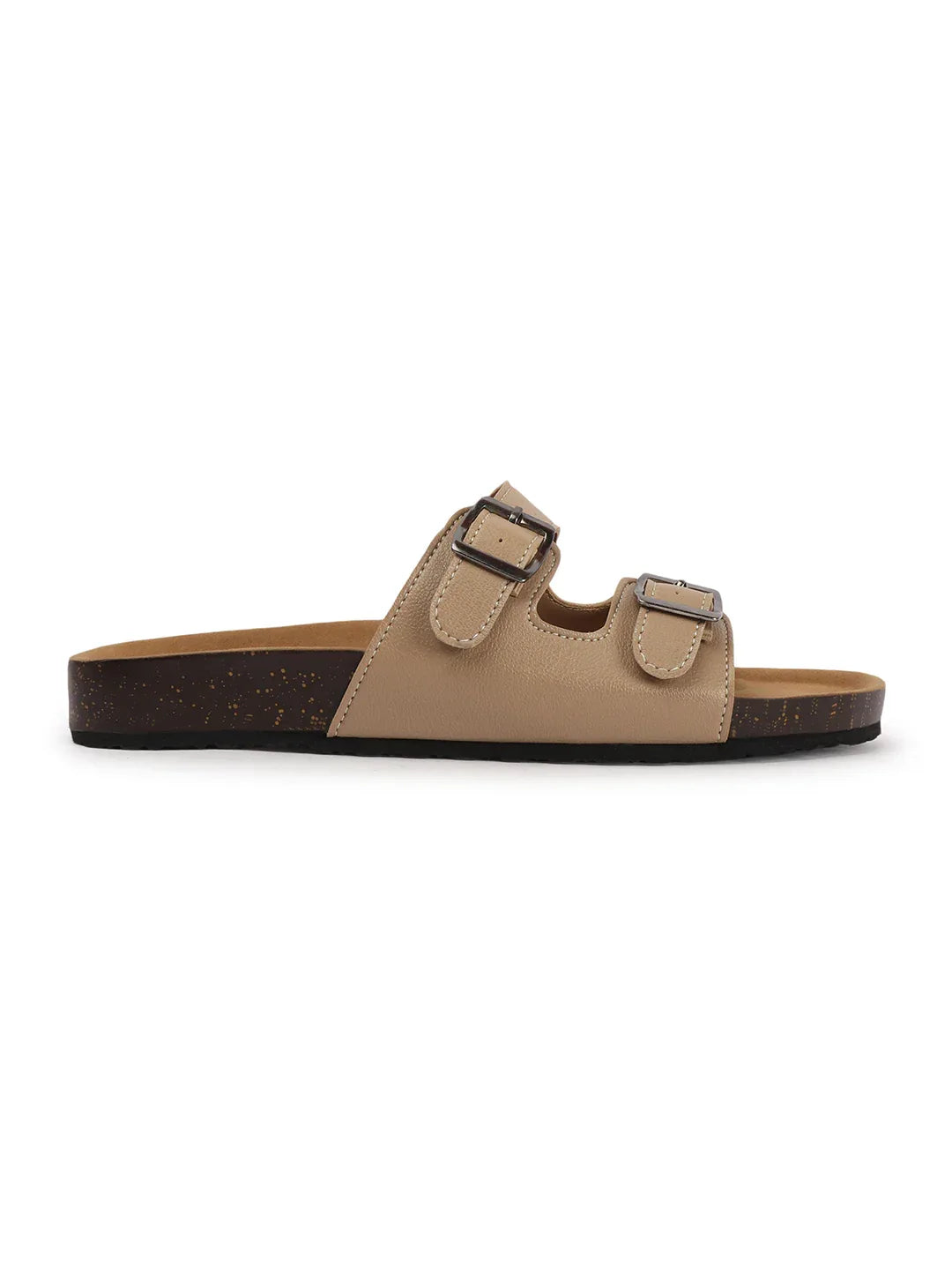 Double Buckle Comfort Slide Sandals