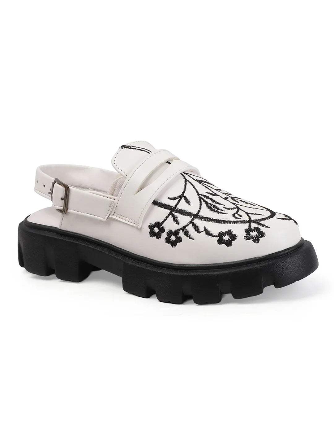 Floral Edge Chunky Loafers