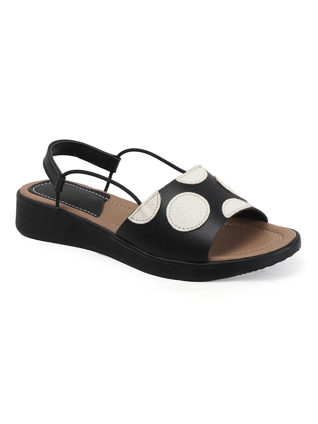Elegant Textured Strap Daily Flats