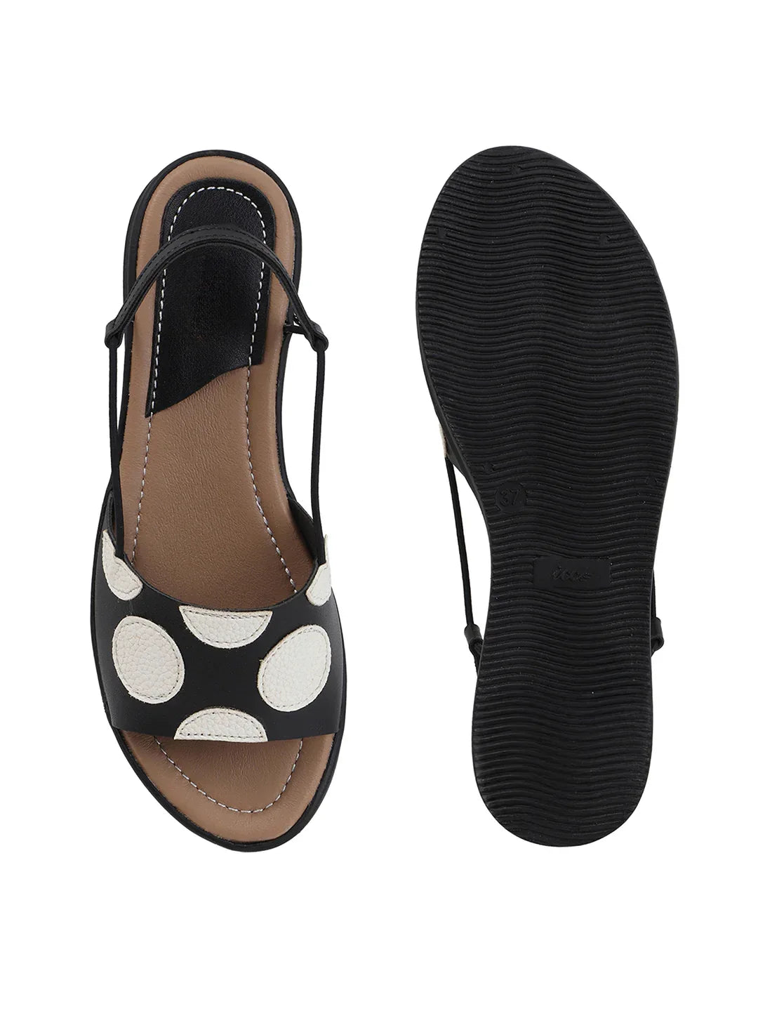 Elegant Textured Strap Daily Flats