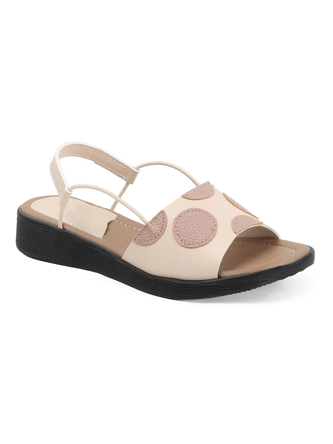 Elegant Textured Strap Daily Flats