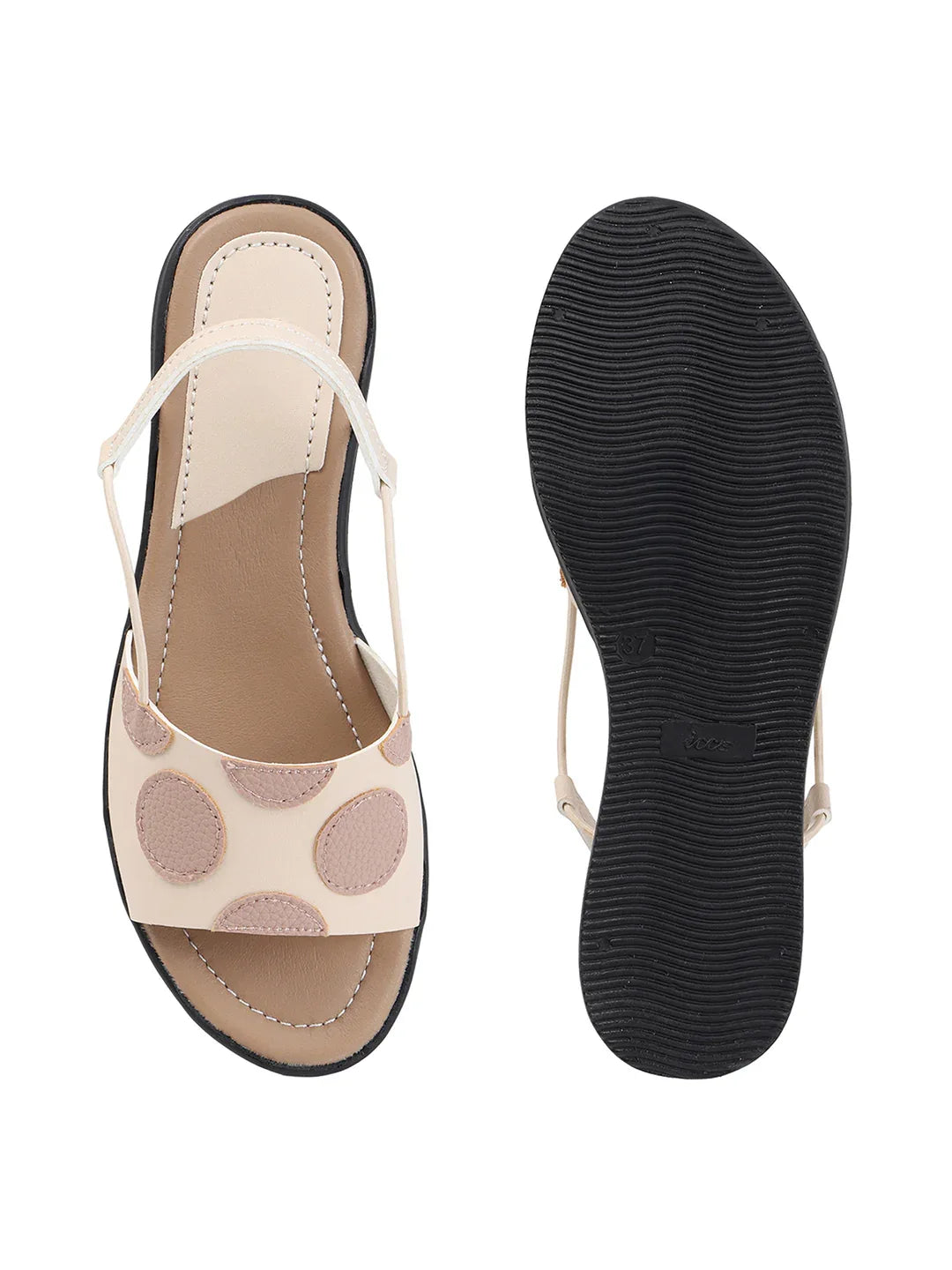 Elegant Textured Strap Daily Flats