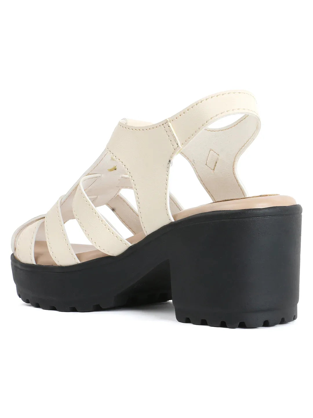 Bold Multi-Strap Casual Heels