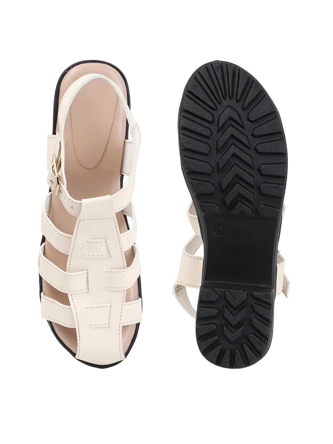 Bold Multi-Strap Casual Heels