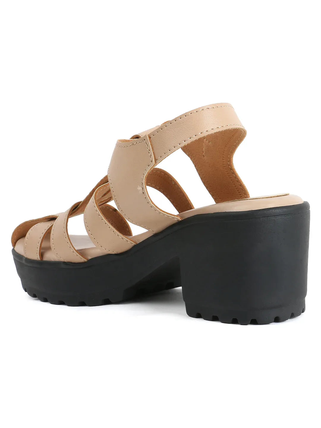 Bold Multi-Strap Casual Heels