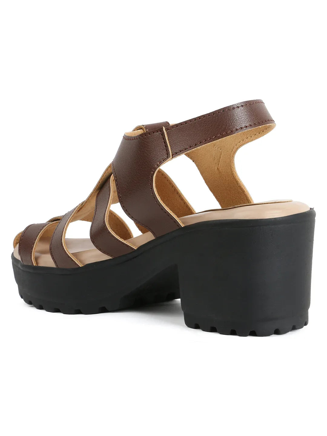 Bold Multi-Strap Casual Heels