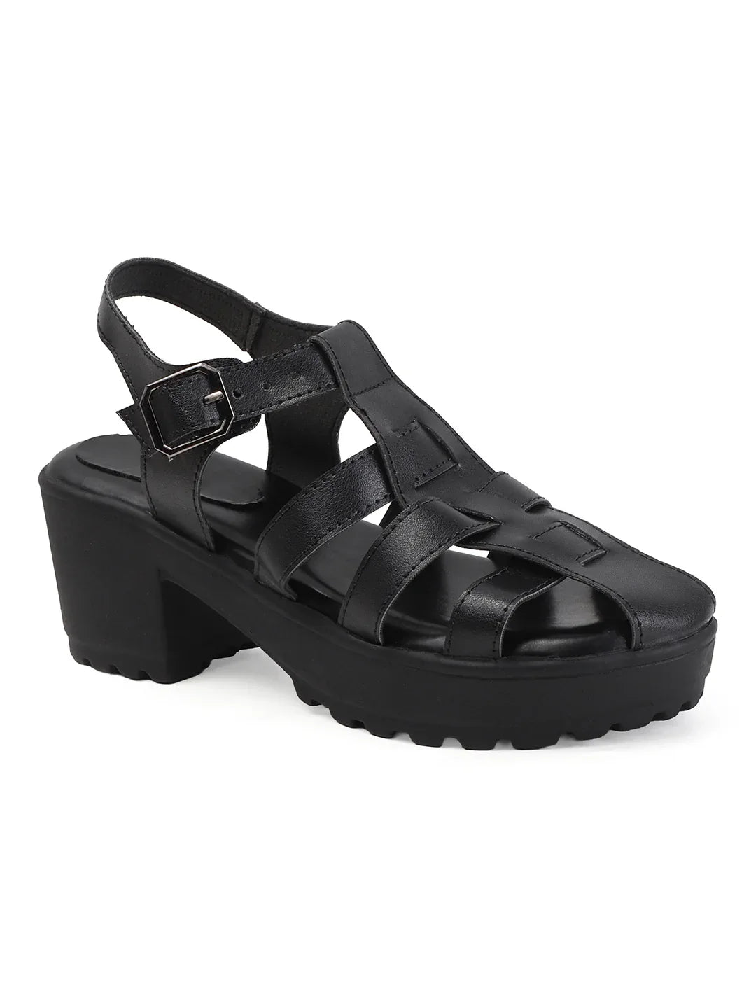 Bold Multi-Strap Casual Heels