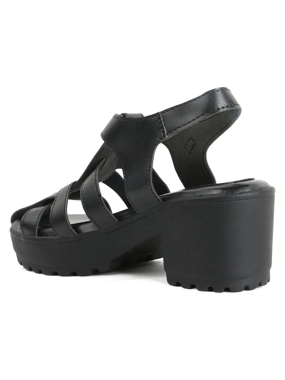 Bold Multi-Strap Casual Heels