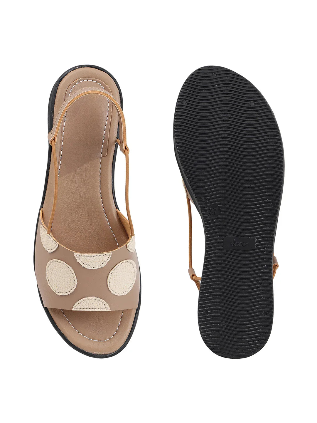 Elegant Textured Strap Daily Flats