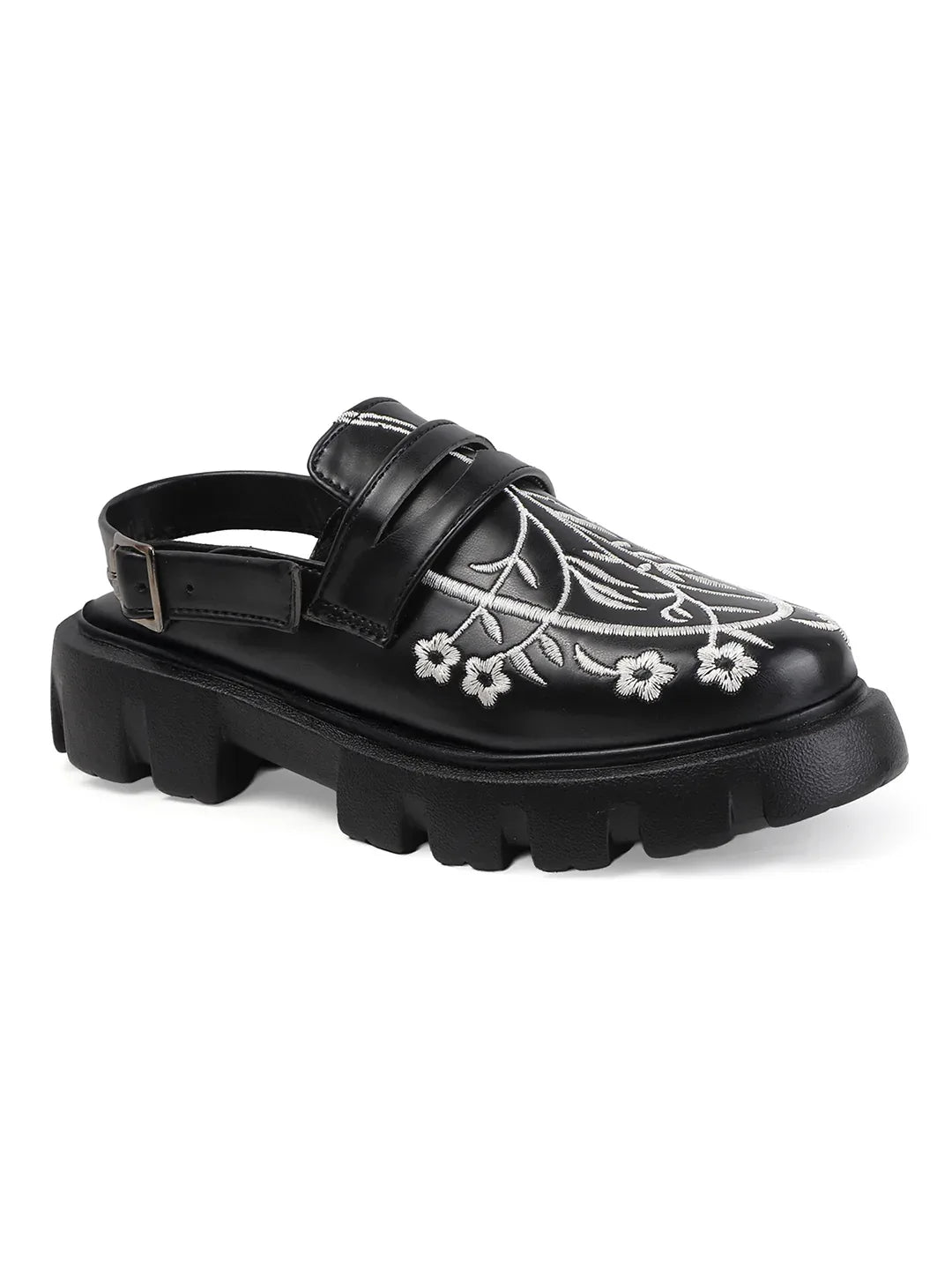 Floral Edge Chunky Loafers