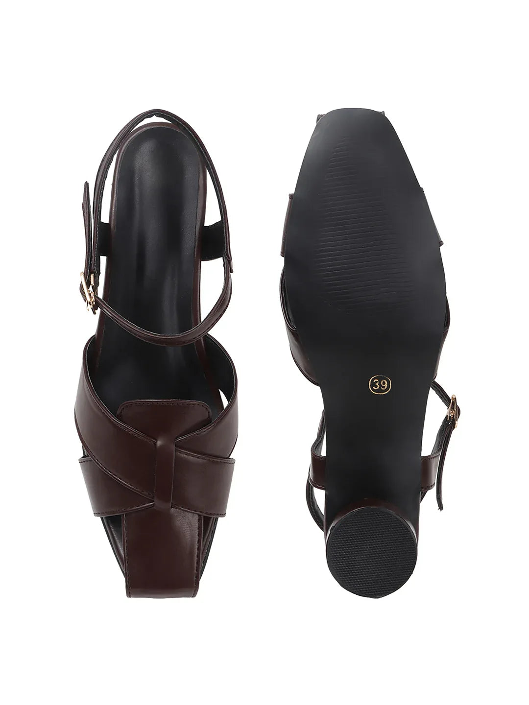 Minimal Strap Casual Block Heel Sandals