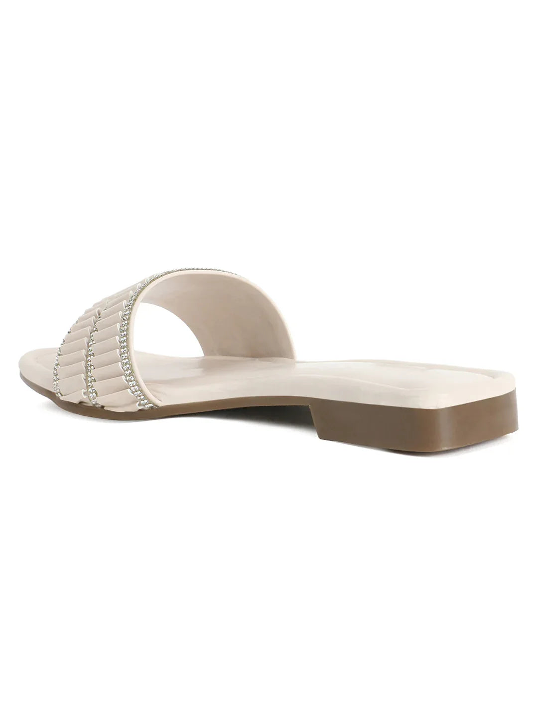Crystal Band Square-Toe Flats