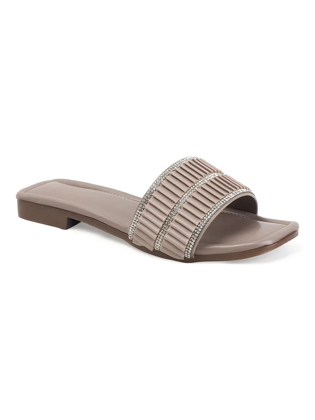 Crystal Band Square-Toe Flats