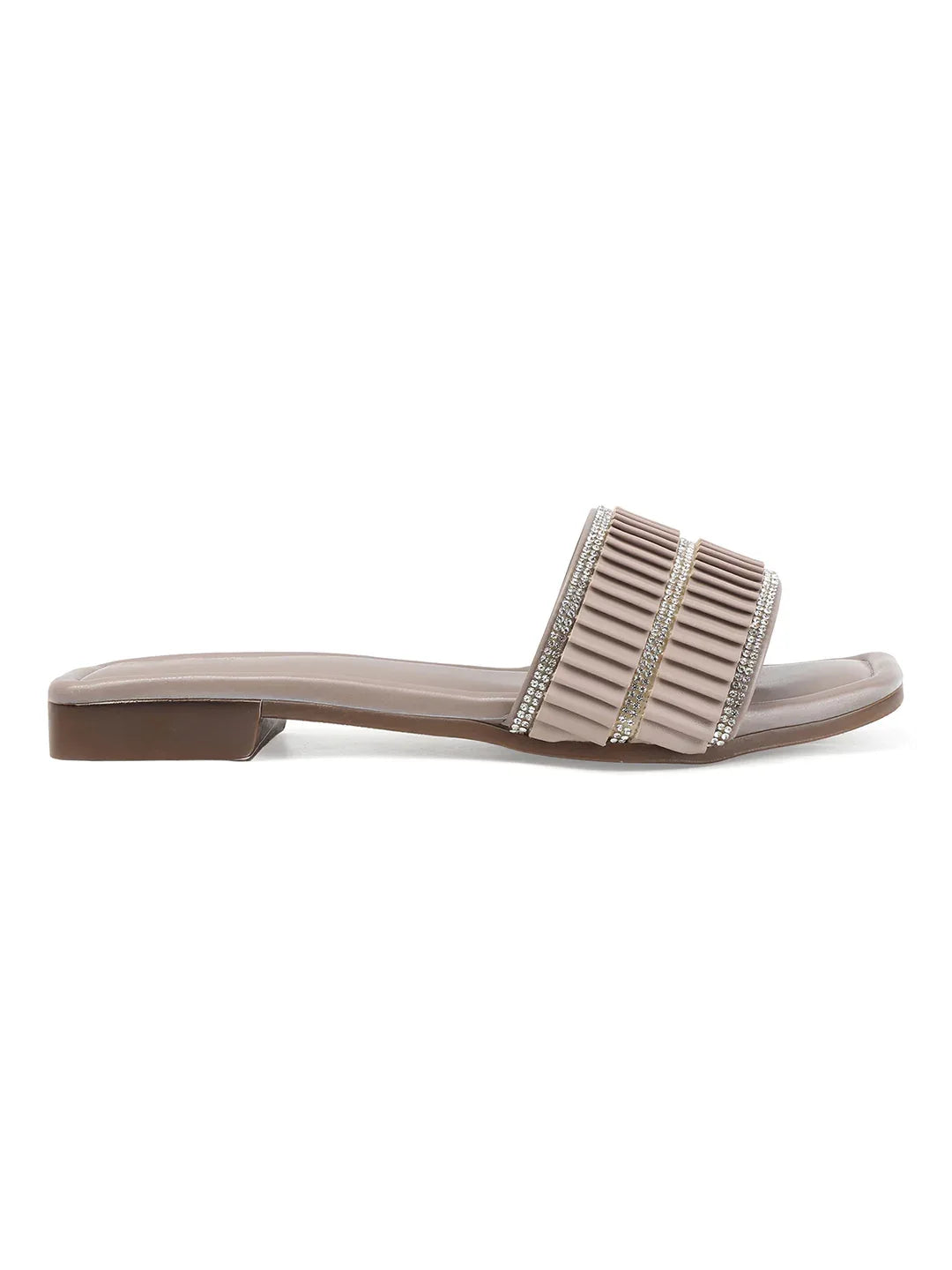 Crystal Band Square-Toe Flats