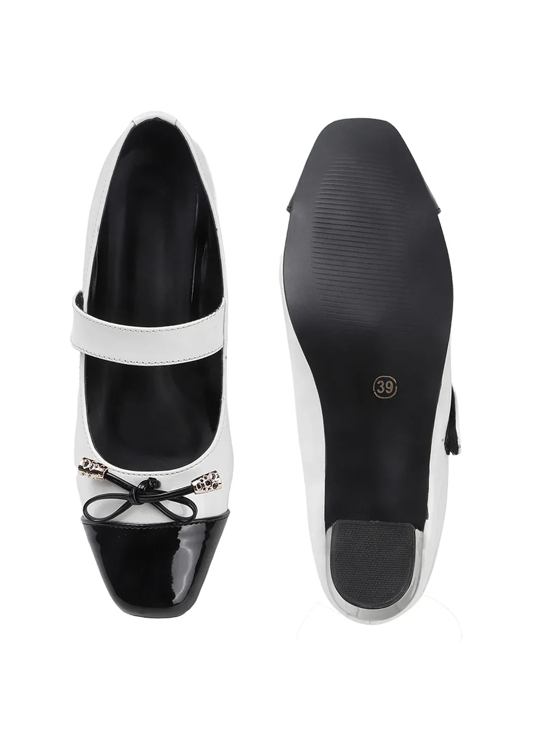 Classic Strap Detail Mid Heel Shoes